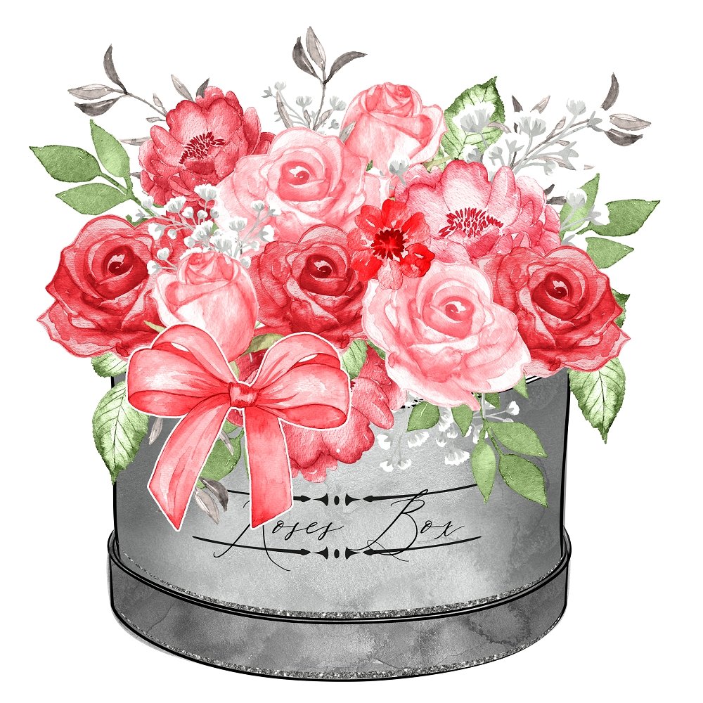 Be My Valentine Flower Box Fabric Panel