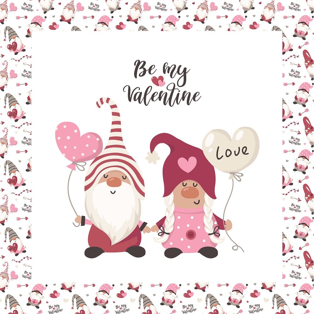 Be My Valentine Gnome Pillow Panels