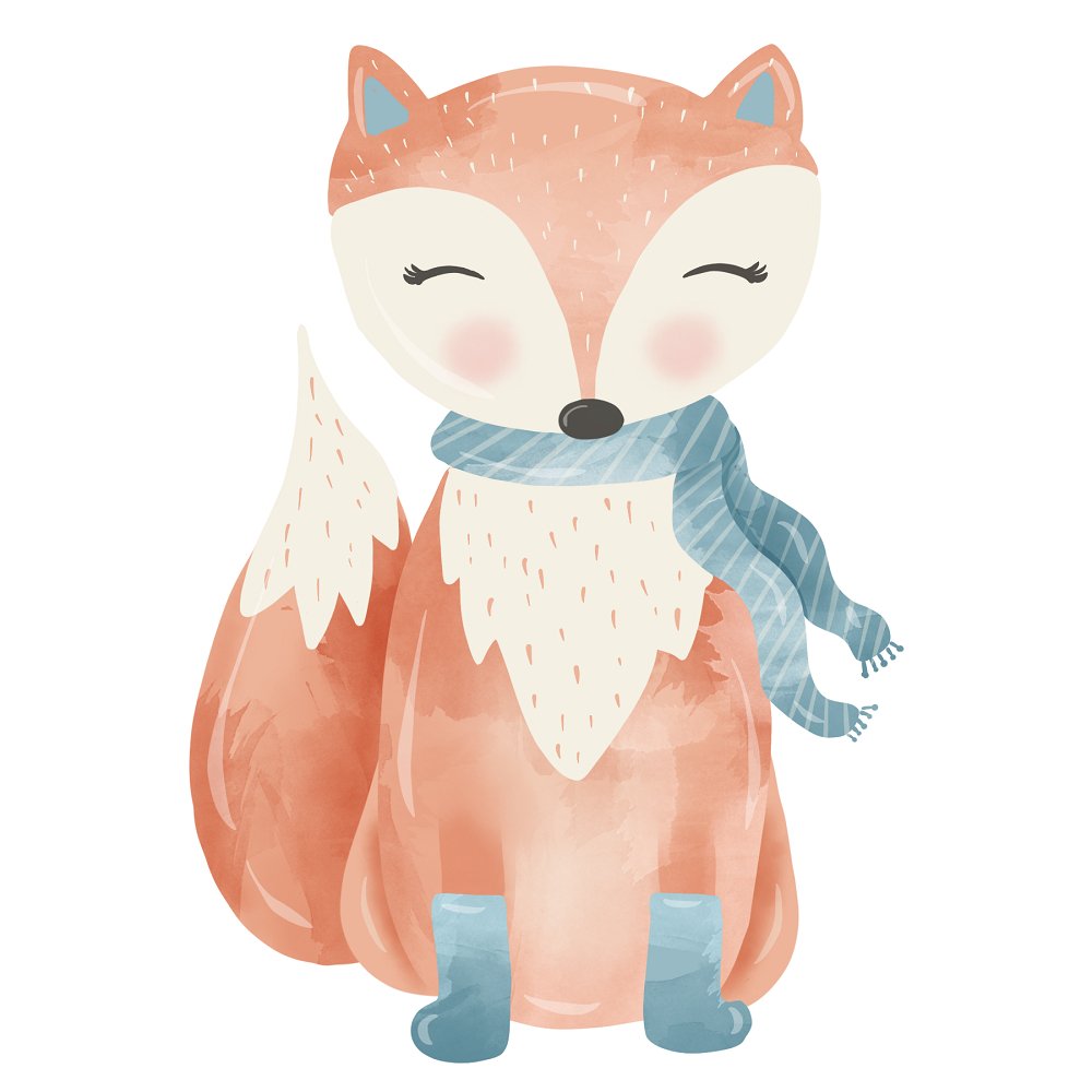 Winter Fox Fabric Panel