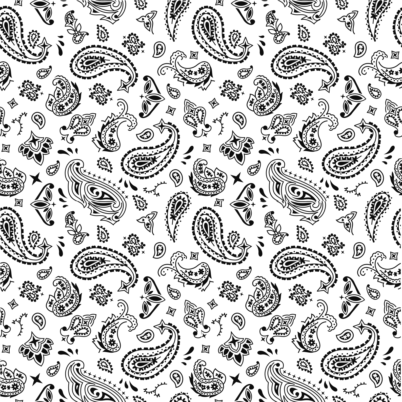 Bandana Fabric - White