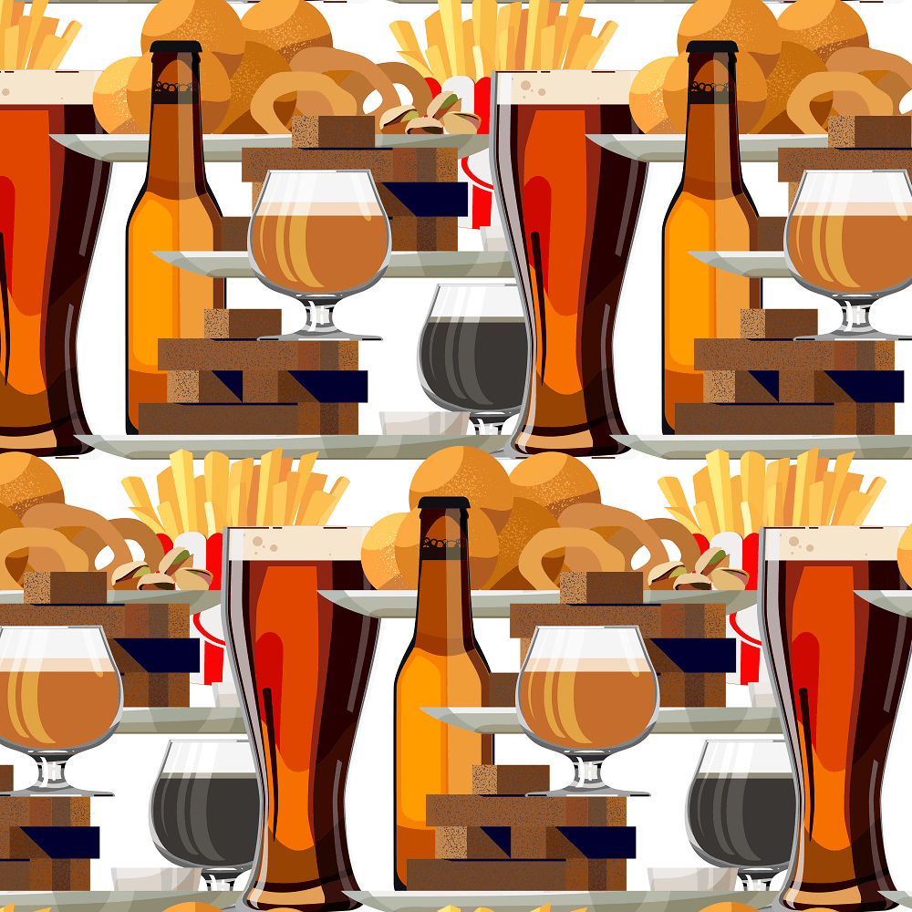Bar Food & Craft Beer Fabric