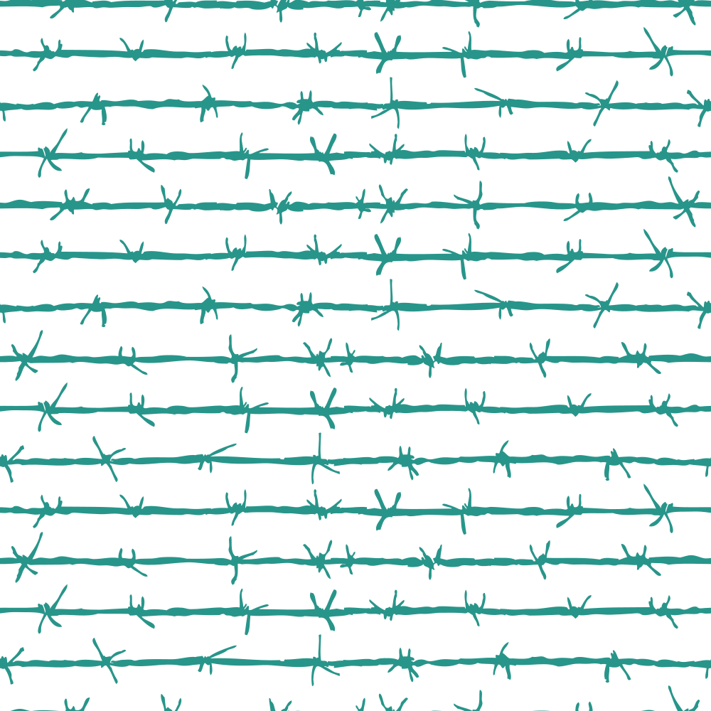 Barbed Wire Fabric - Atoll