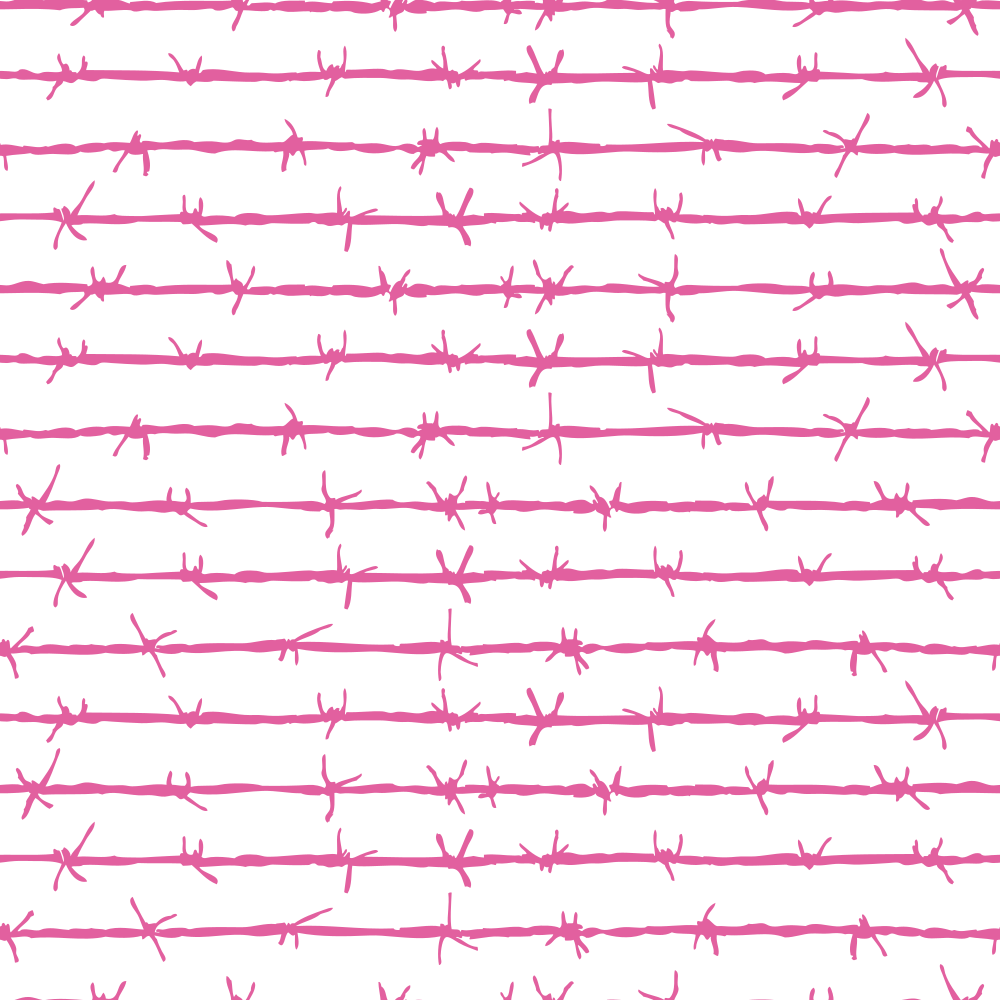 Barbed Wire Fabric - Bashful Pink