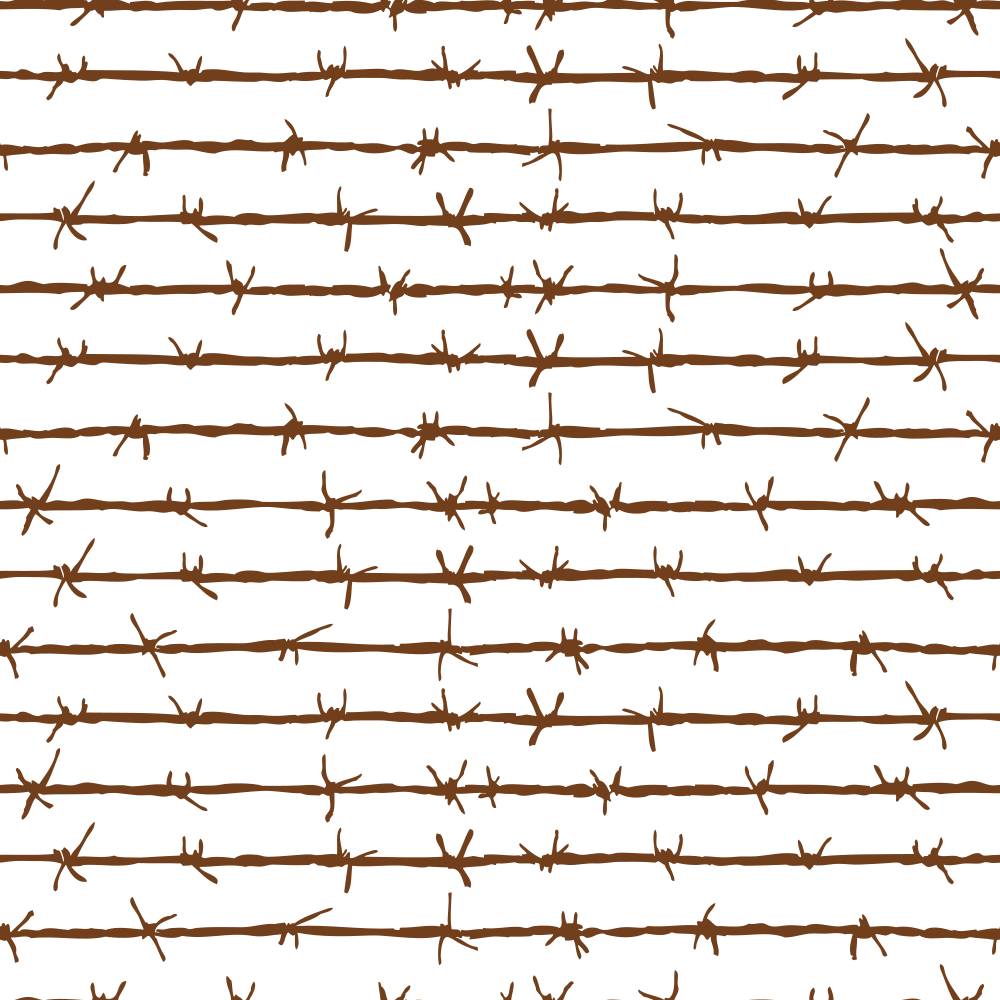 Barbed Wire Fabric - Chocolate