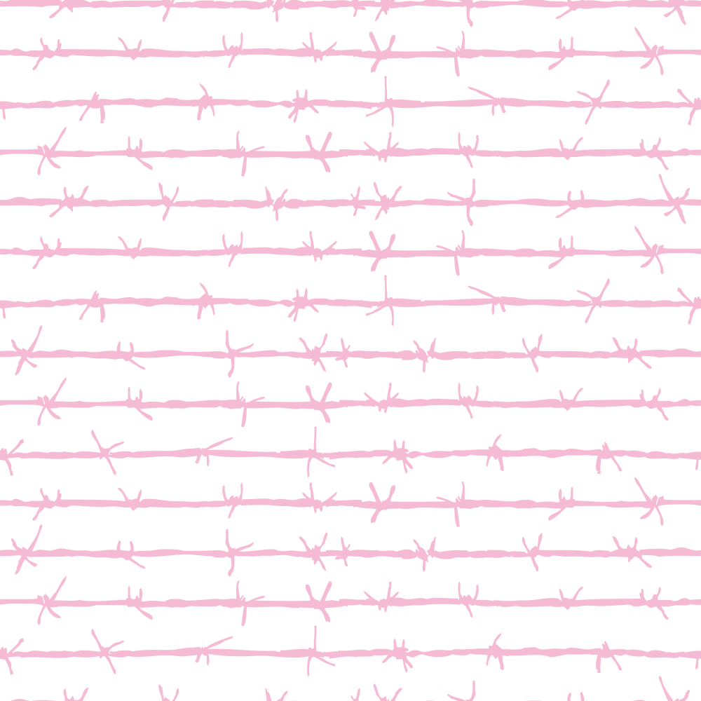 Barbed Wire Fabric - Cupid Pink