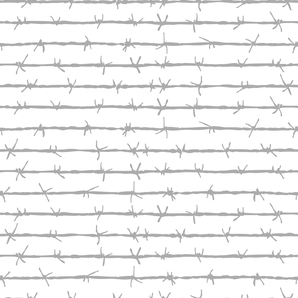 Barbed Wire Fabric - Dusty Gray