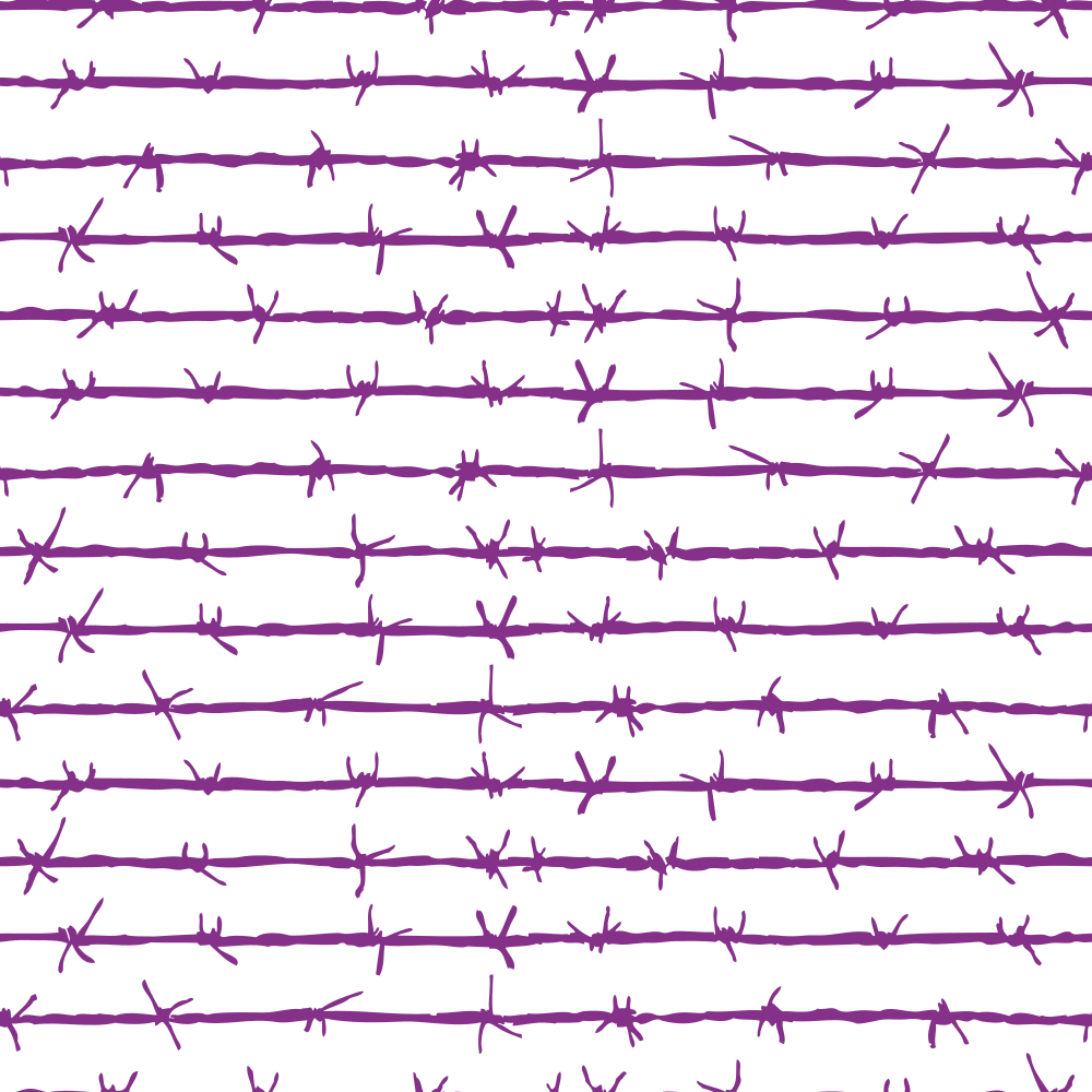 Barbed Wire Fabric - Grape