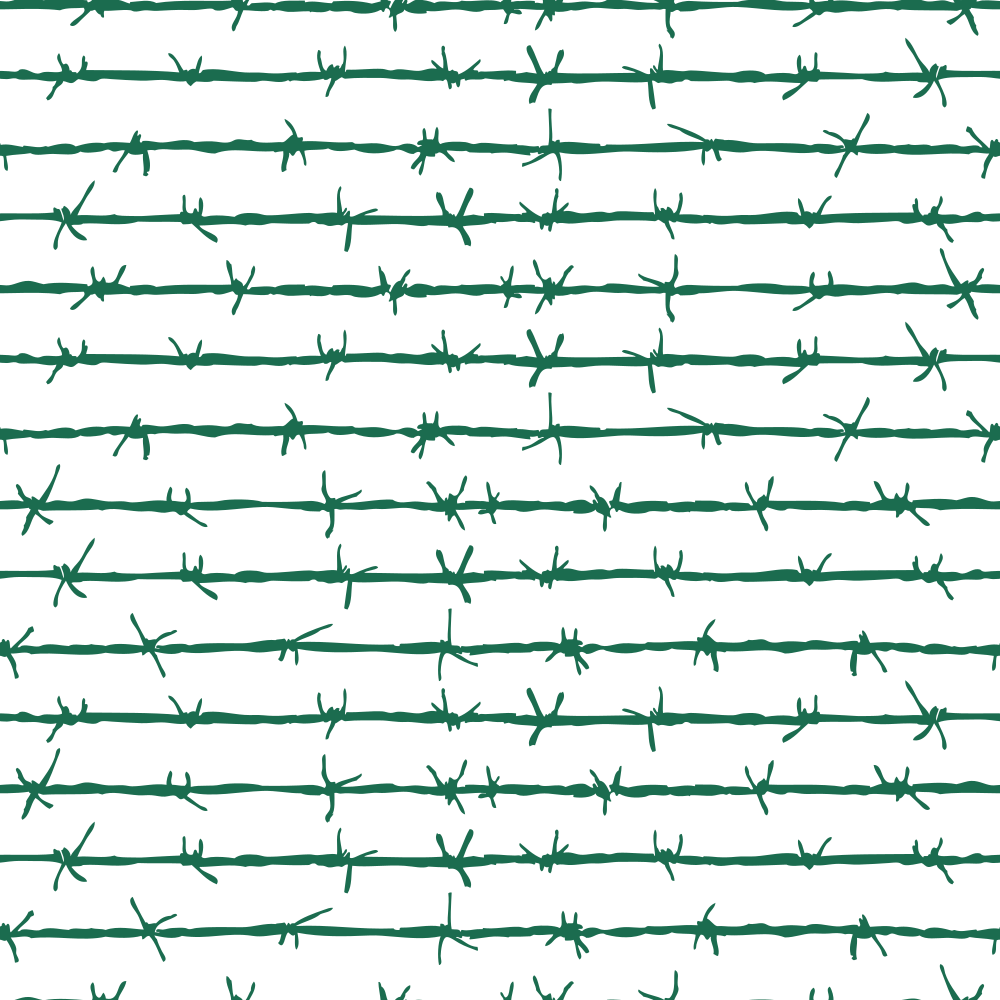 Barbed Wire Fabric - Hunter Green