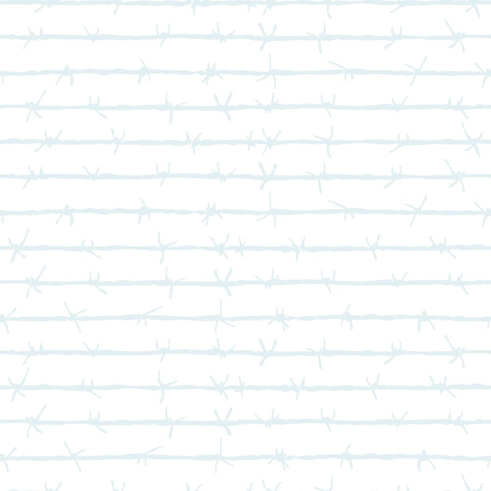 Barbed Wire Fabric - Iceberg