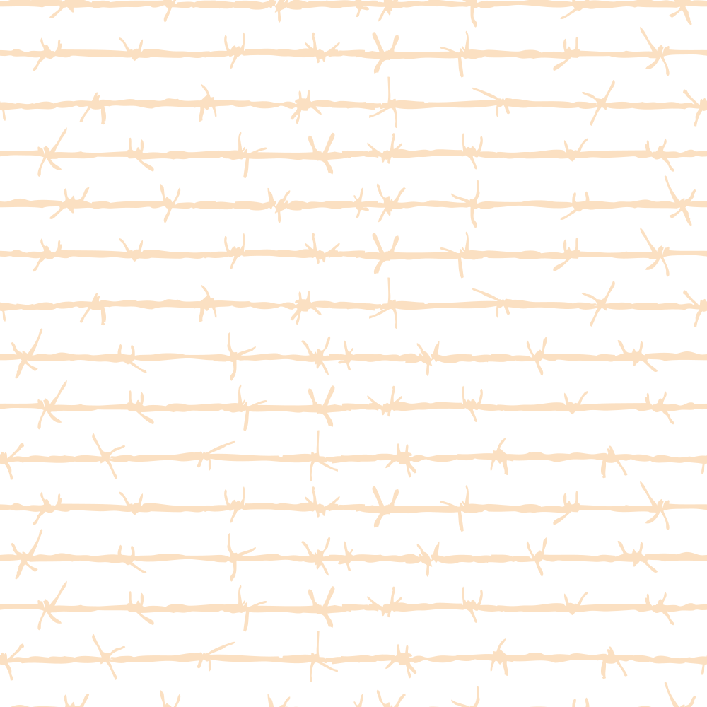 Barbed Wire Fabric - Pizazz Peach