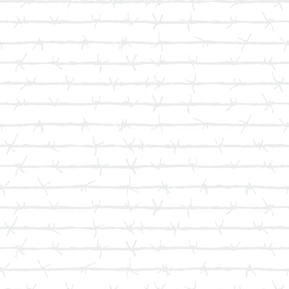 Barbed Wire Fabric - Platinum