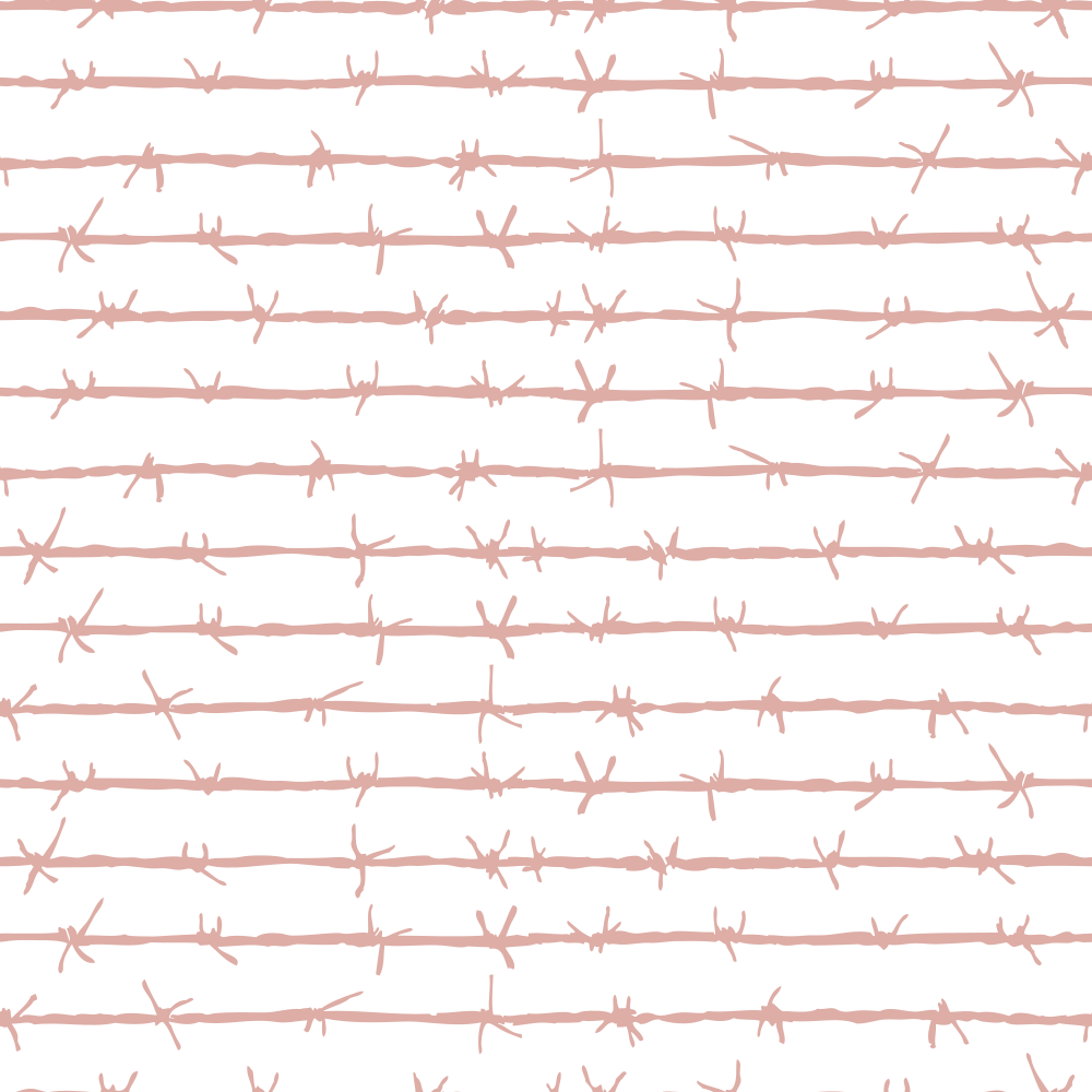 Barbed Wire Fabric - Rose Gold