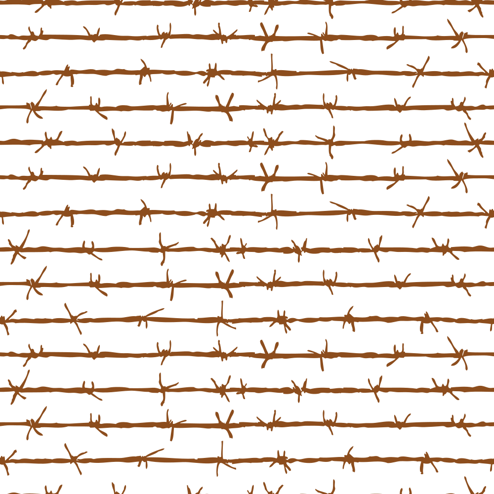 Barbed Wire Fabric - Russet