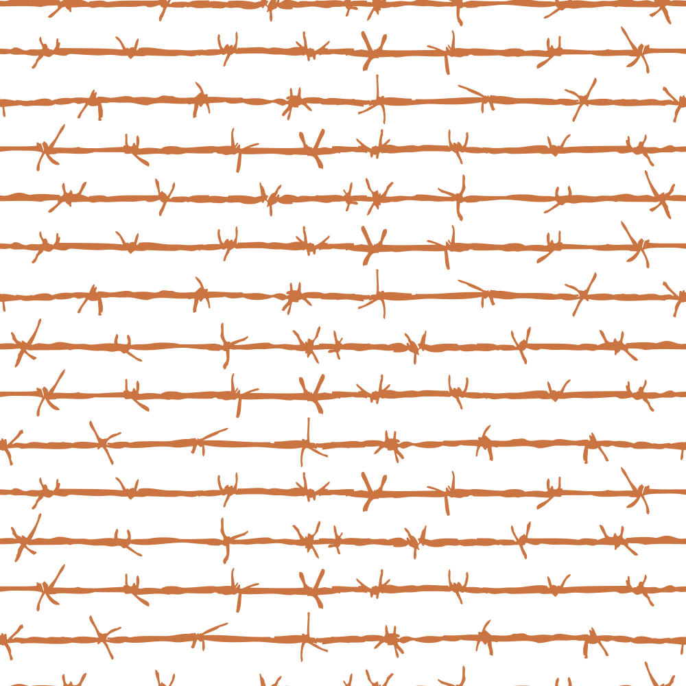 Barbed Wire Fabric - Sienna