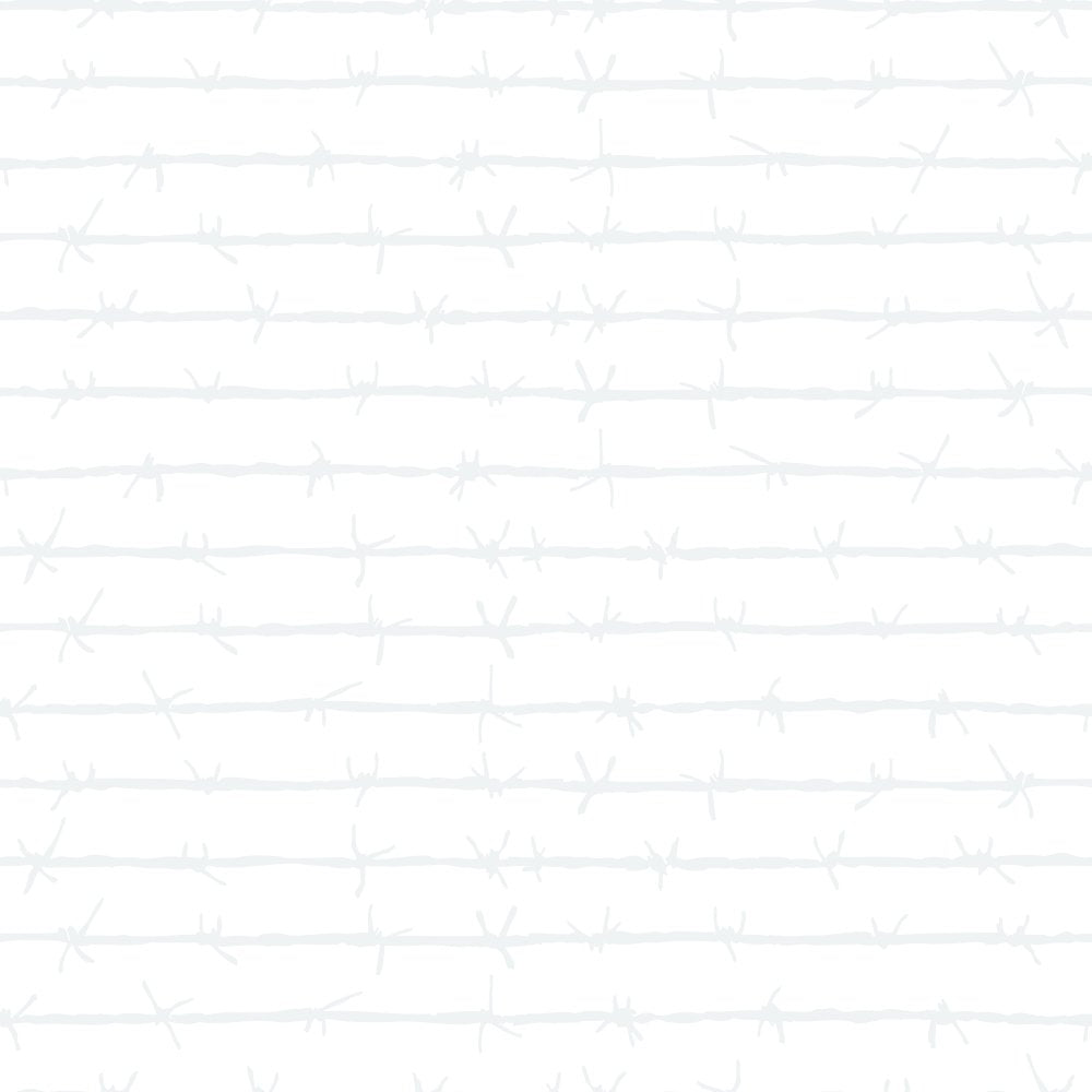 Barbed Wire Fabric - Silver