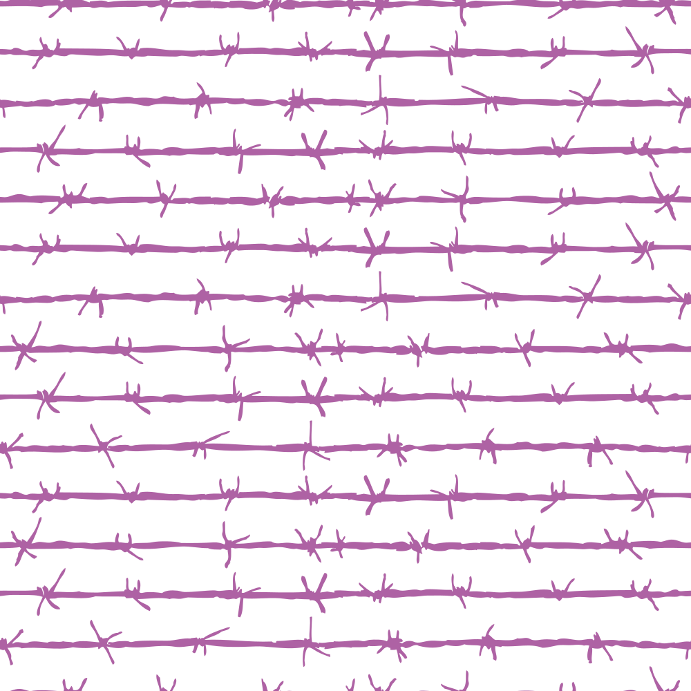 Barbed Wire Fabric - Soft Purple