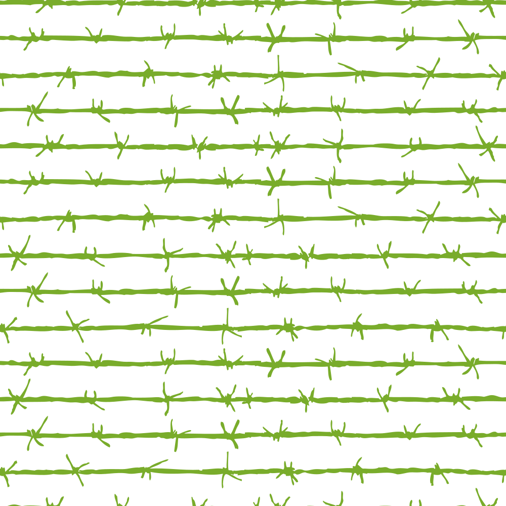 Barbed Wire Fabric - Spring Green