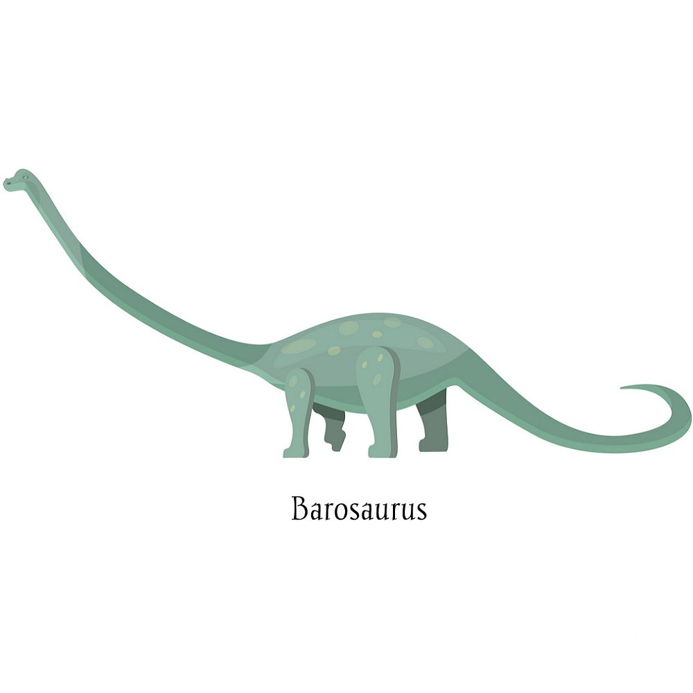 Barosaurus Dinosaur Fabric Panel