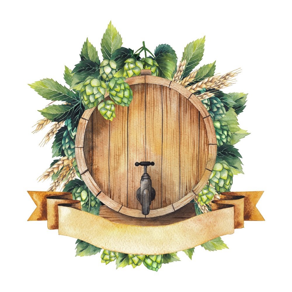 Barrel Of Beer Fabric Panel