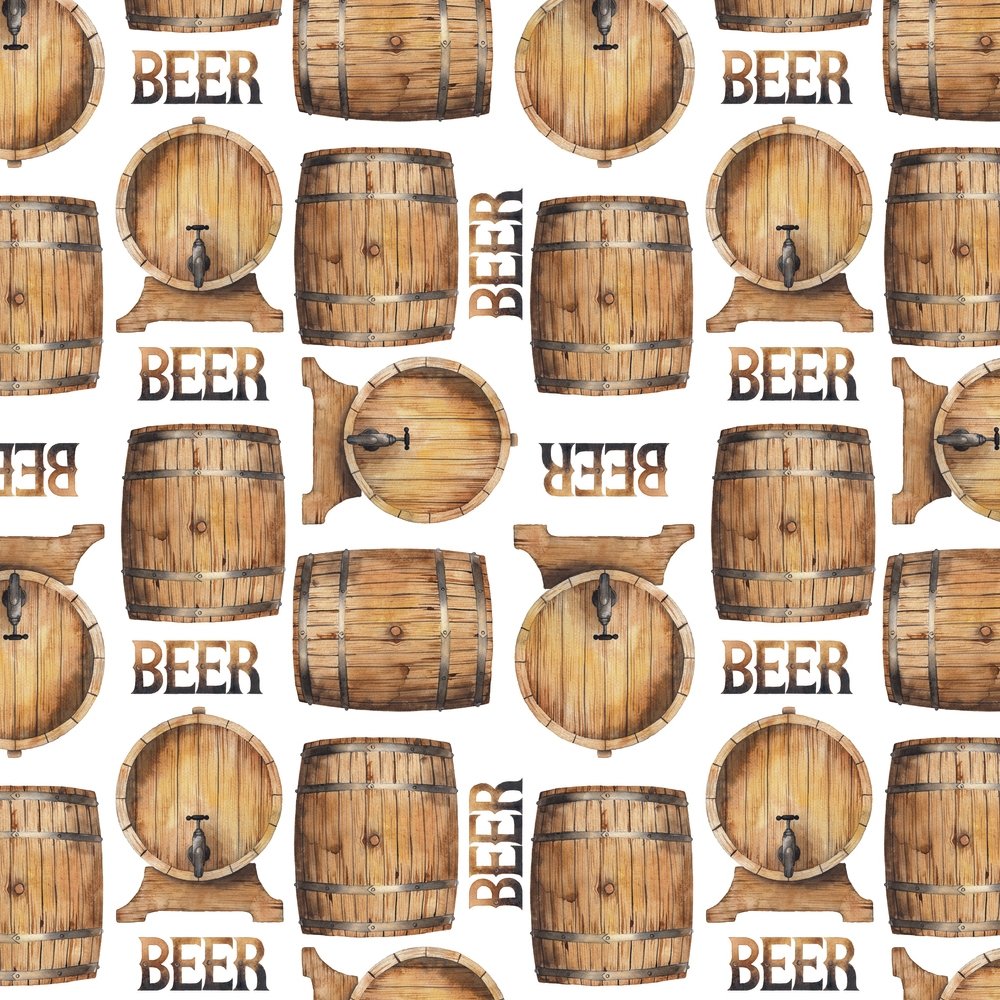 Barrels Of Beer Fabric