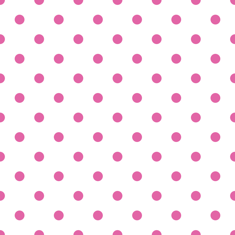 Bashful Pink Dots Fabric - White