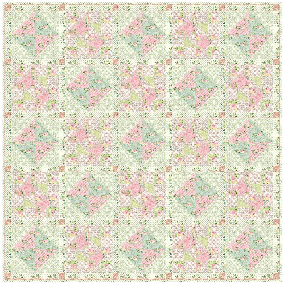 Wild Flower Quilt Kit - 70 1/2" x 70 1/2"