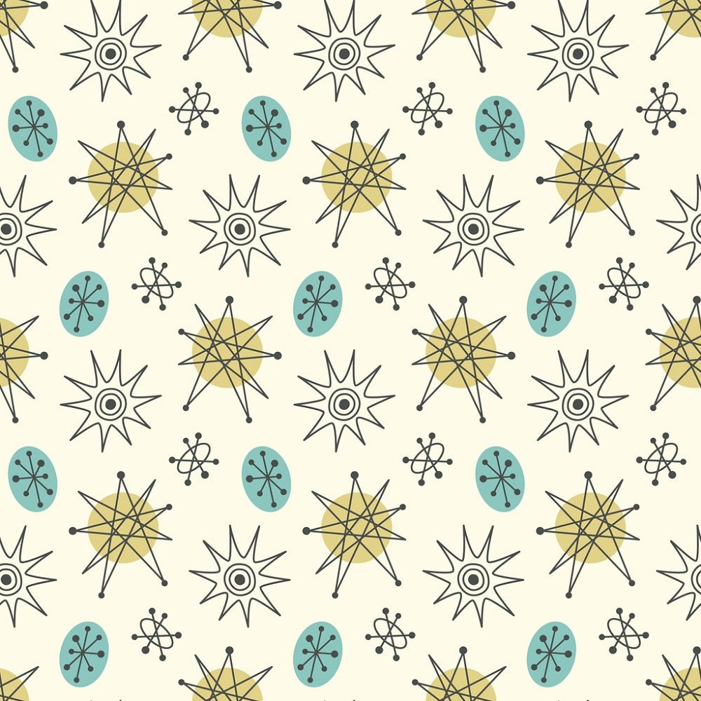 Atomic Pattern #3 Fabric - Tan