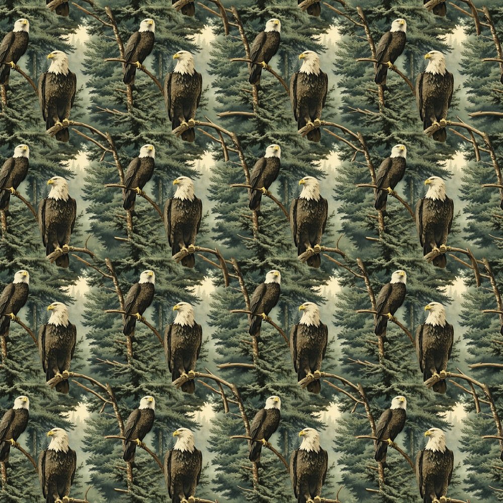 Bald Eagle in Tree Fabric