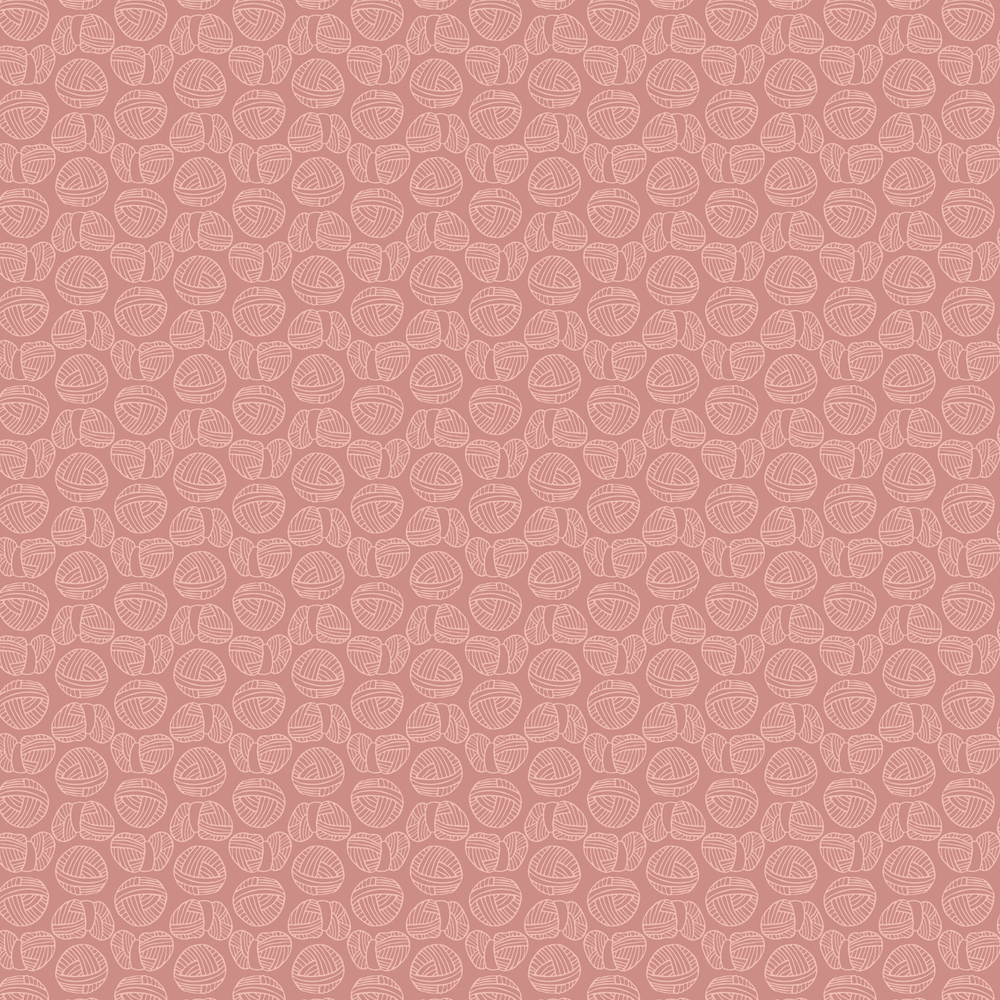 Ball Of Yarn Fabric - Pink