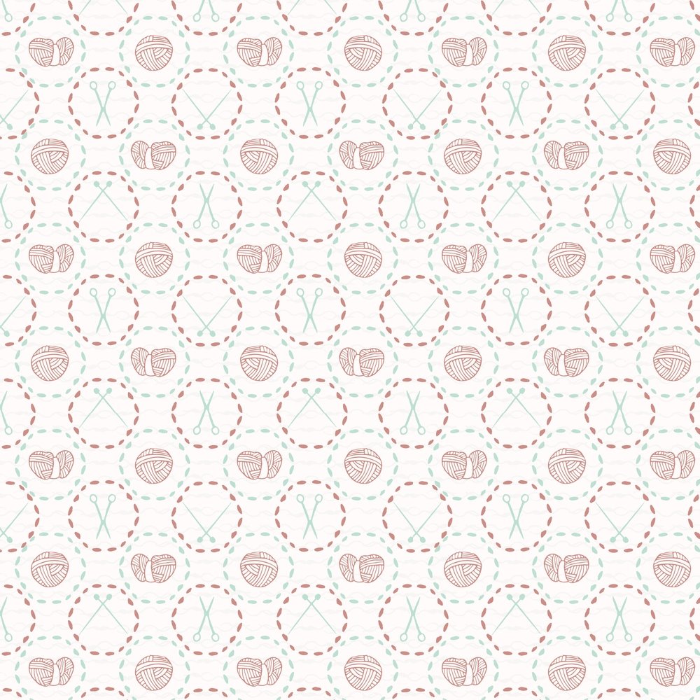 Ball Of Yarn With Scissors Fabric - Multi