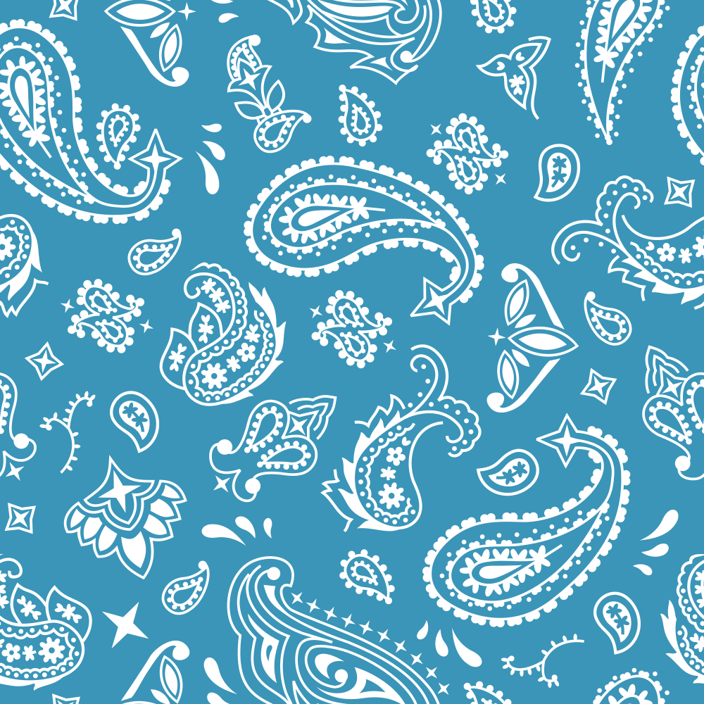Bandana Fabric - Cerulean Blue