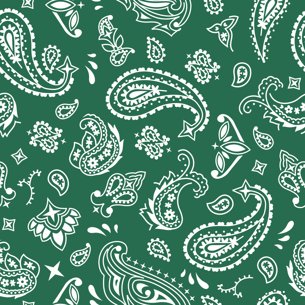 Bandana Fabric - Hunter Green