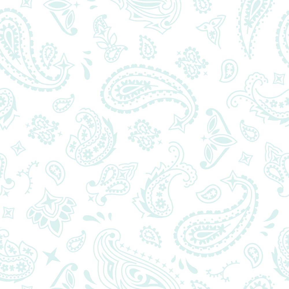 Bandana Fabric - Iceberg on White