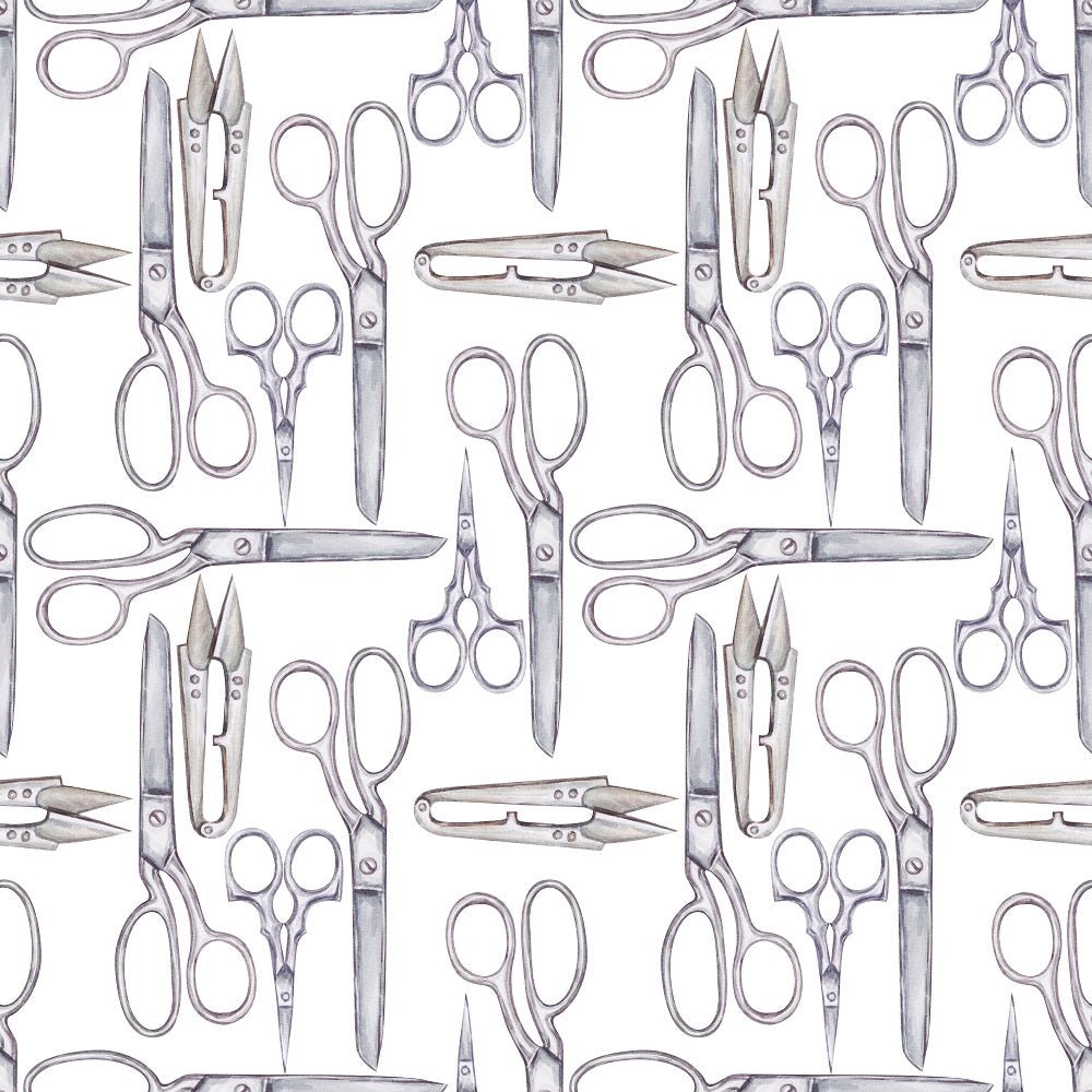 Assorted Sewing Scissors Fabric
