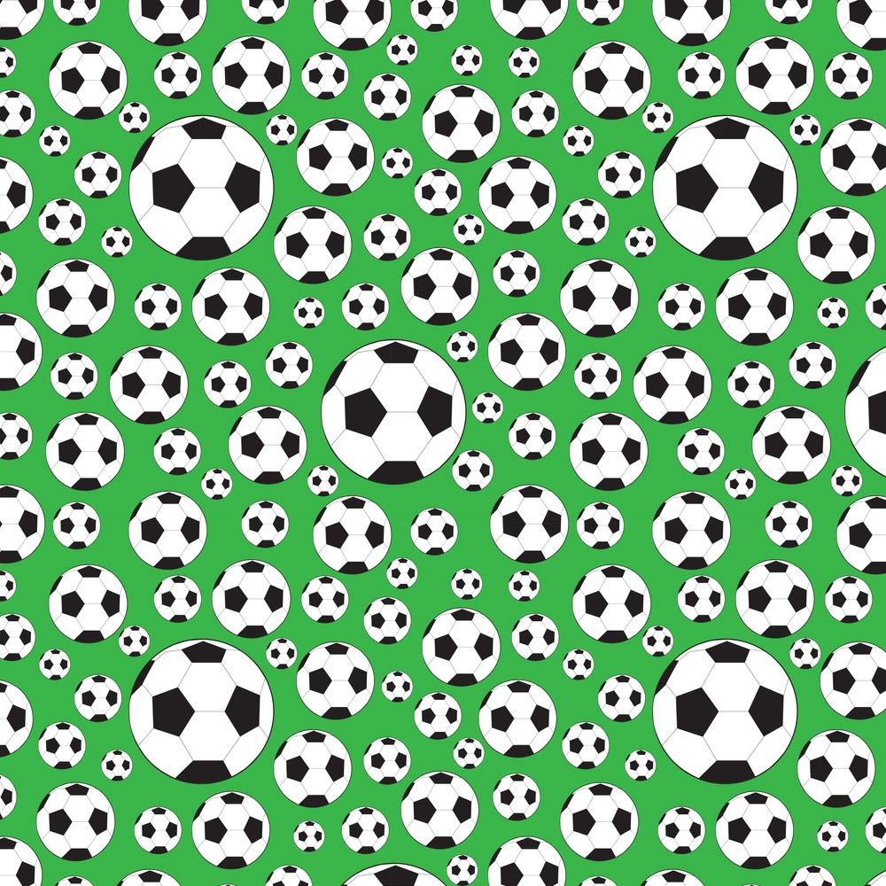 Assorted Soccer Balls Fabric - Green