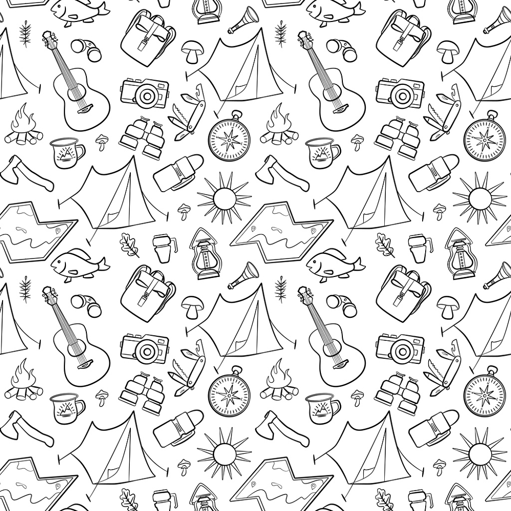 Camping Supplies Fabric