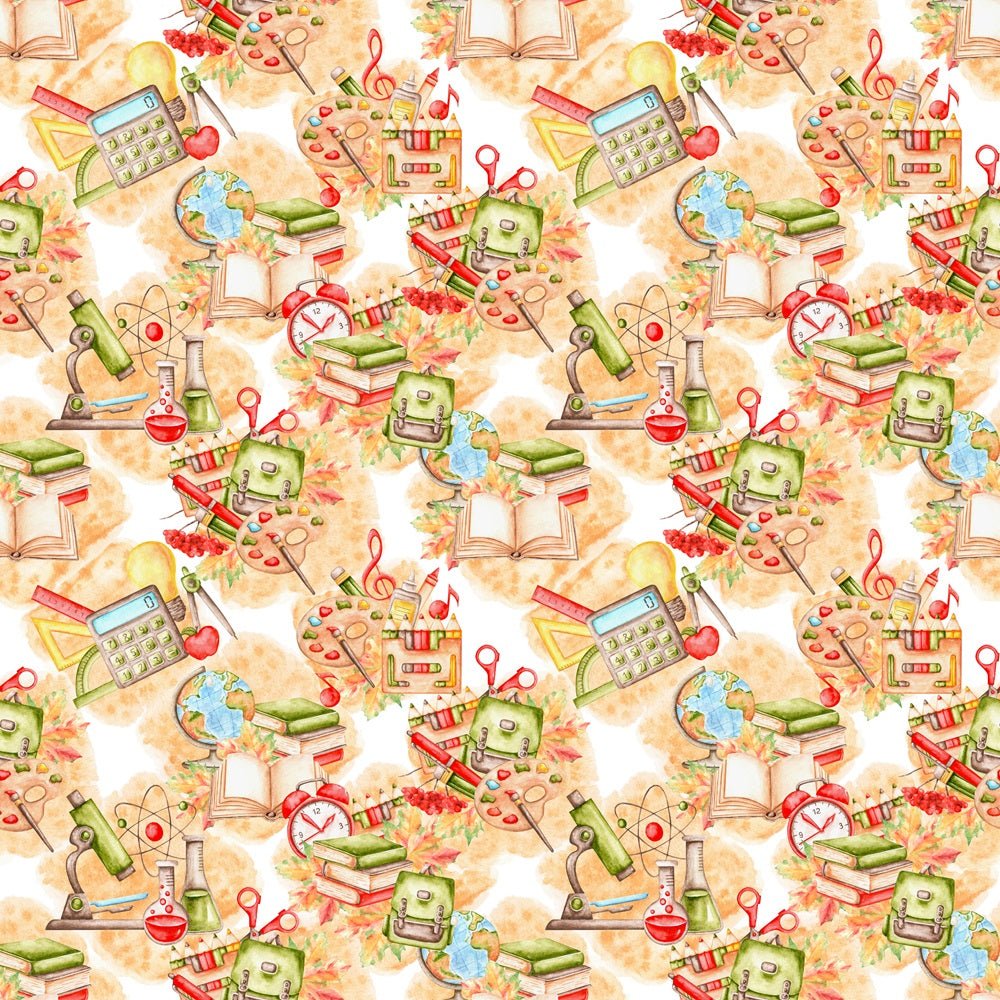 Watercolor Teacher Elements Fabric