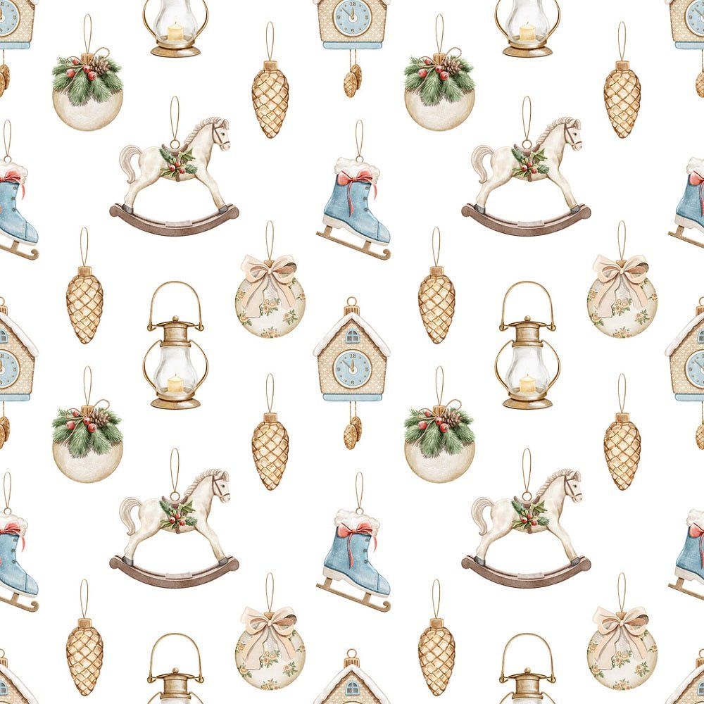 Christmas Little Critters Vintage Decorations Fabric