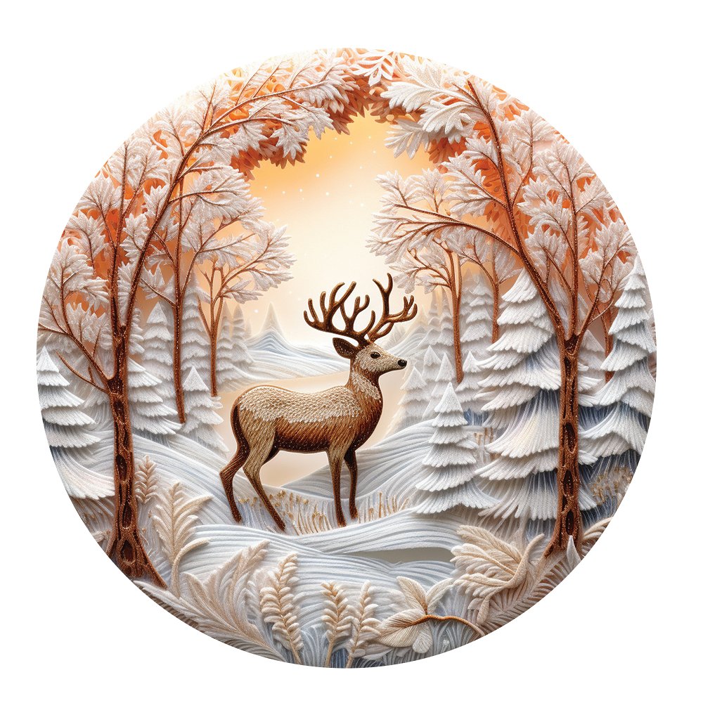 Christmas Ornaments Buck #1 Fabric Panel