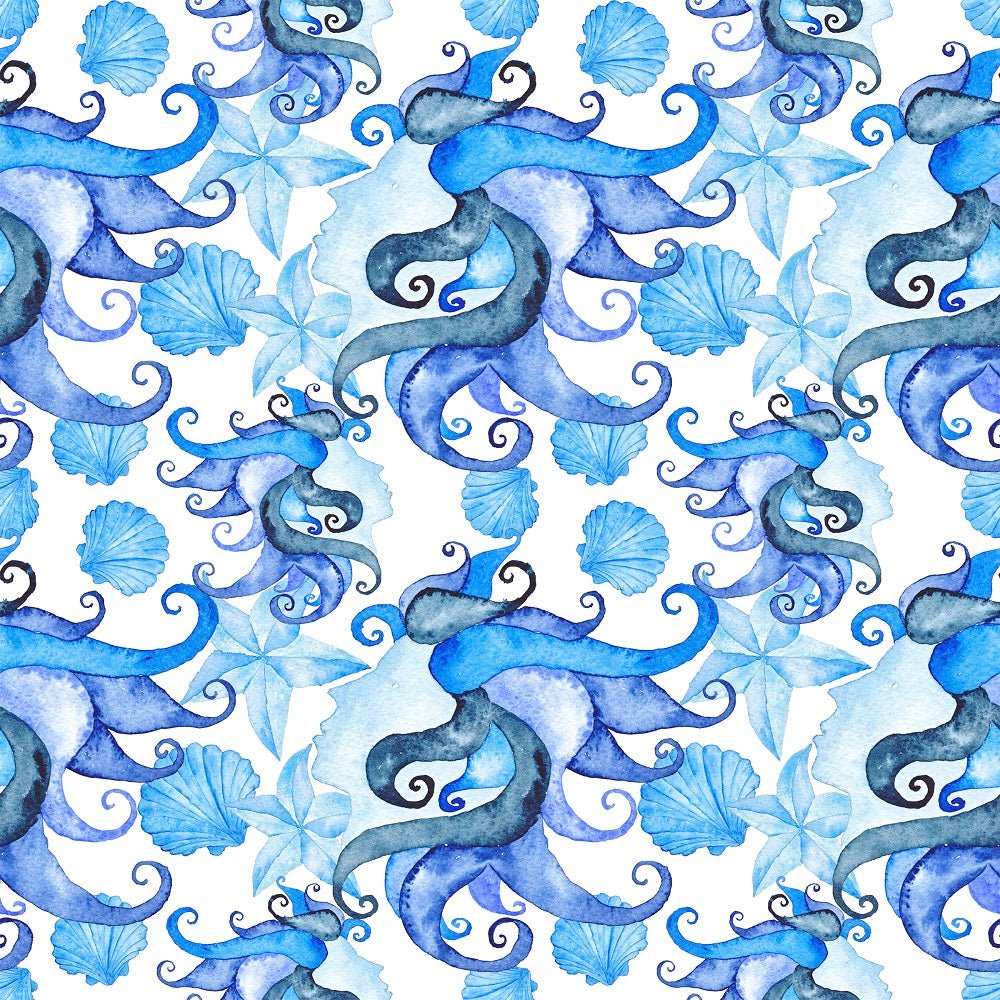 Watercolor Nautical Allover Fabric