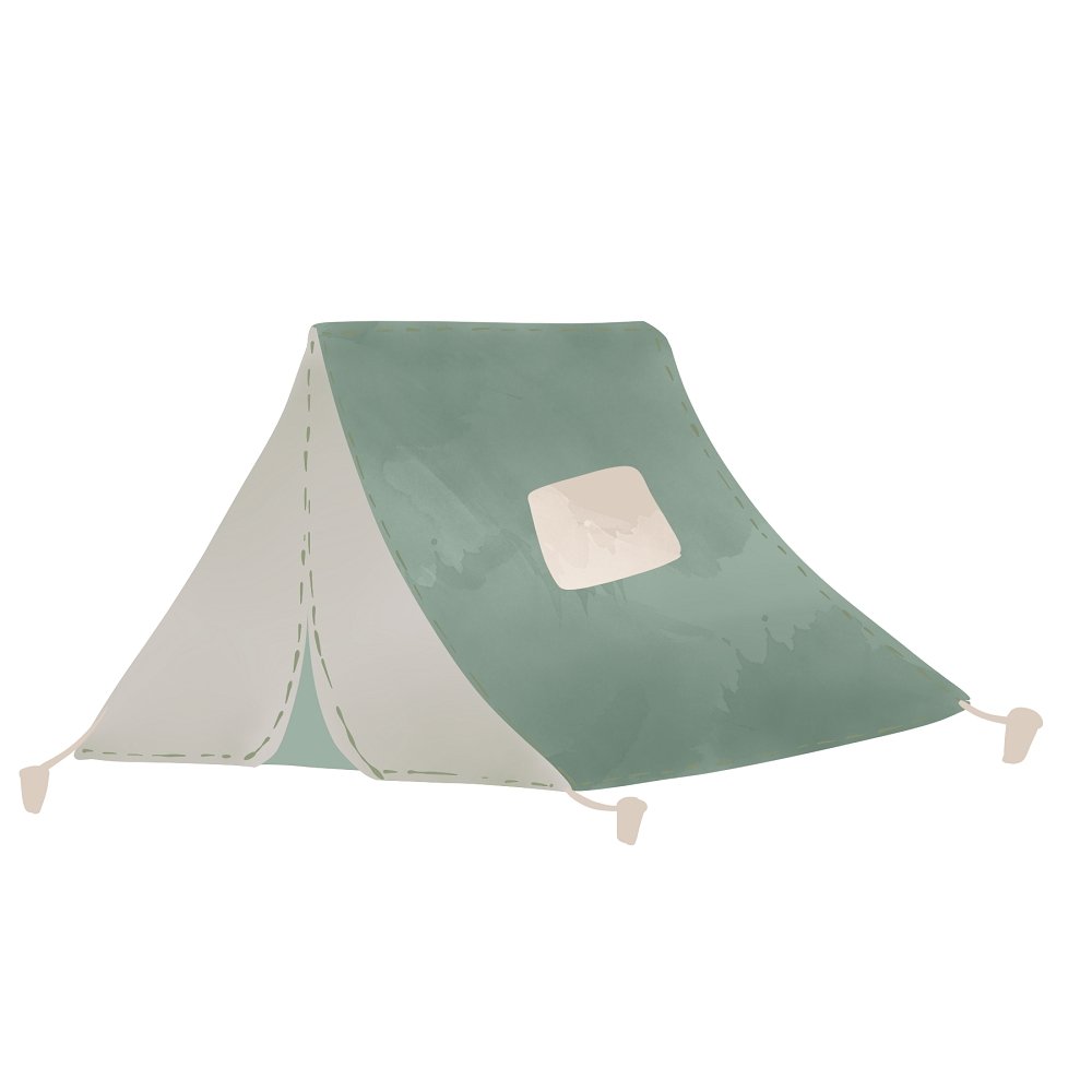 Watercolor Safari Tent Fabric Panel