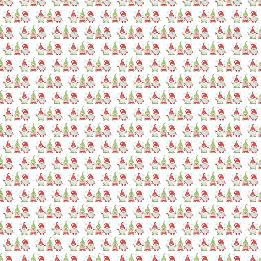 Christmas Gnomes With Candy Fabric - White