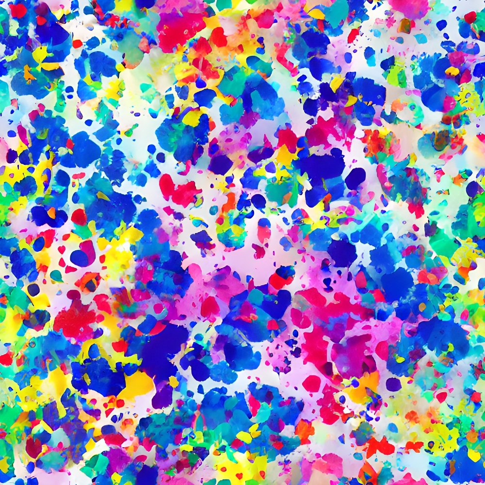 Watercolor Ink Blots Fabric - Multi