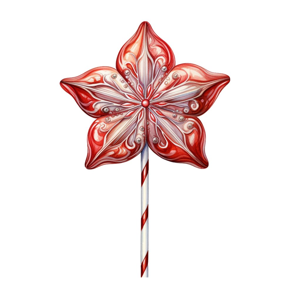 Christmas Desserts Lollipop #4 Fabric Panel