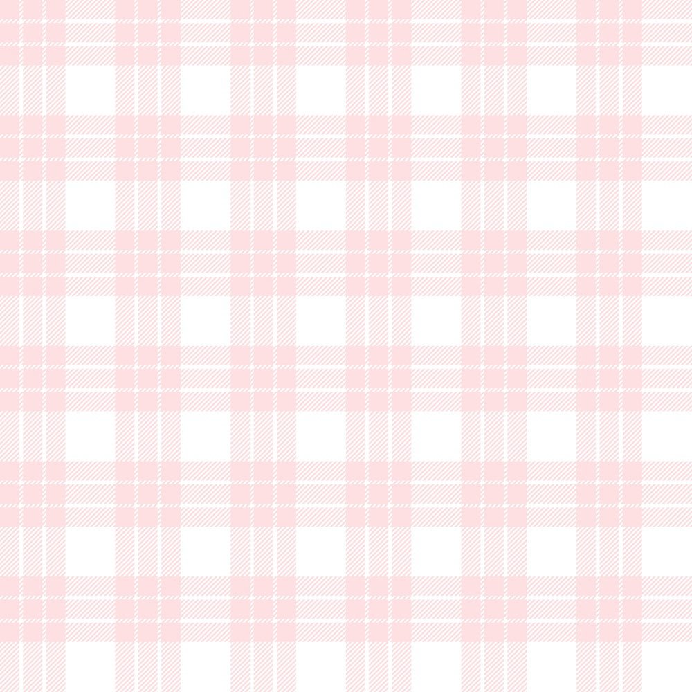 Christmas Dino Plaid Fabric - Pink