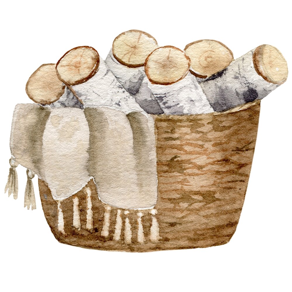 Christmas Farmhouse Gnome Firewood Fabric Panel