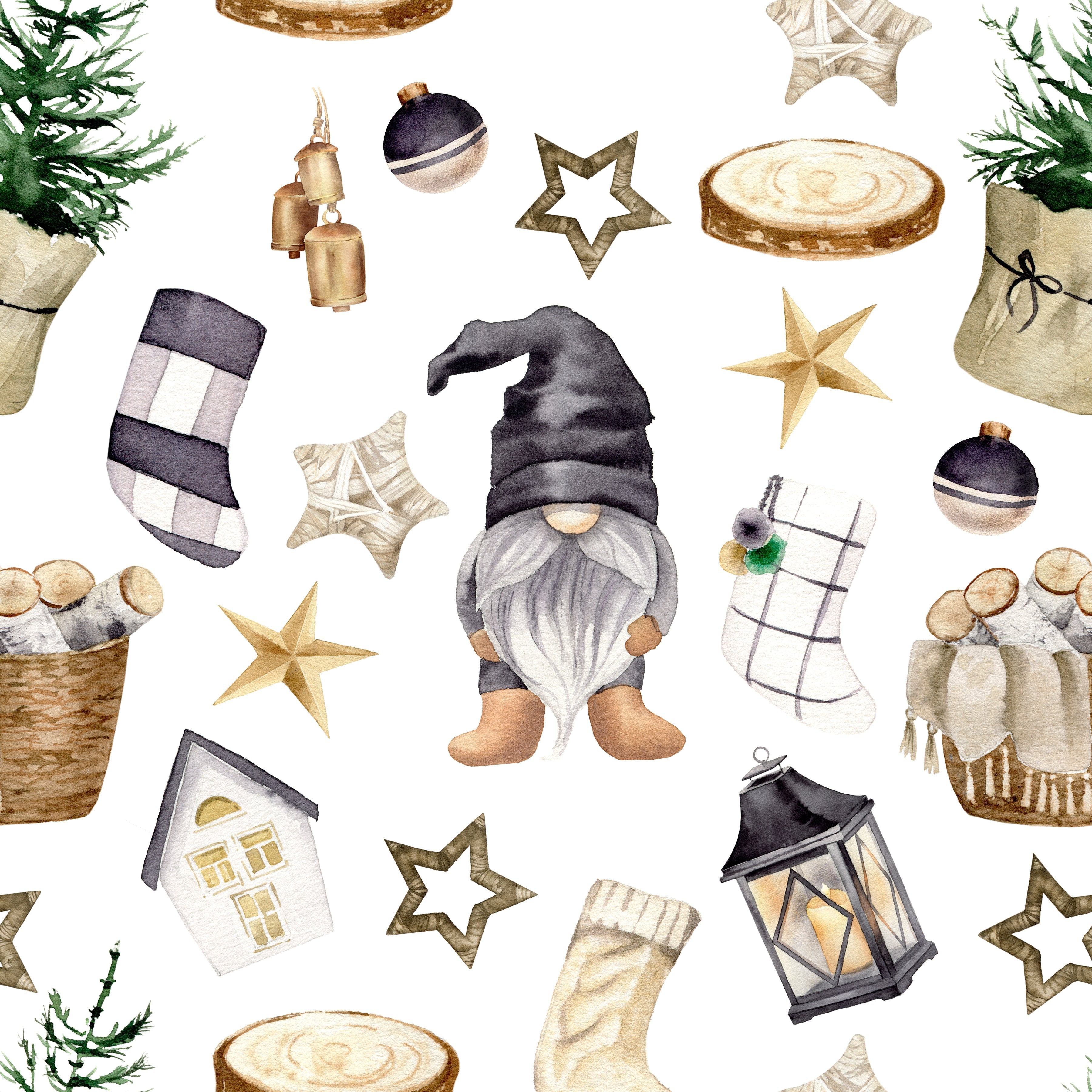 Christmas Farmhouse Gnome Main Fabric