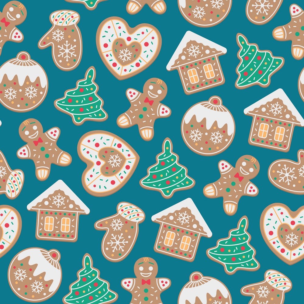 Christmas Gingerbread Cookies Fabric - Multi