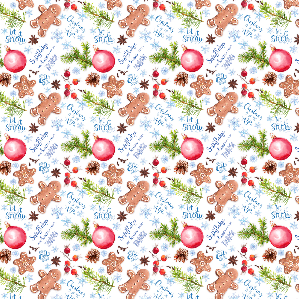 Christmas Is In The Air Fabric - White