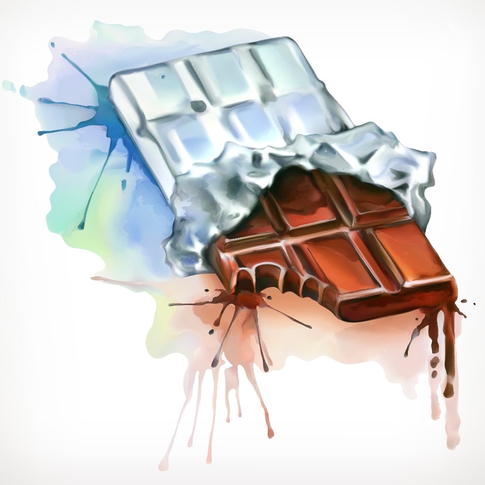 Colorful Watercolor Splash Chocolate Fabric Panel